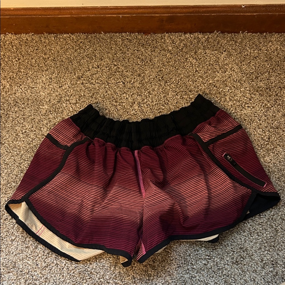 lululemon athletica Black and Purple Athletic Shorts
